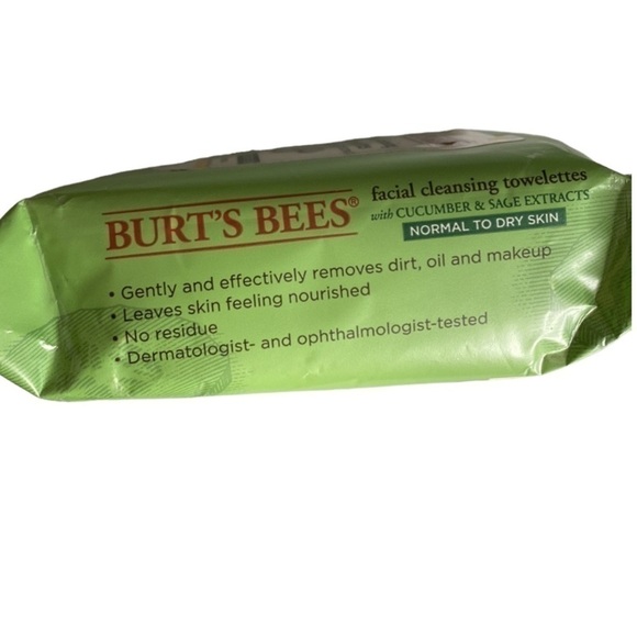 🆕 Burts Bees 🐝 Facial Cleansing Towelettes | Cucumber & Sage Extracts - Picture 2 of 5